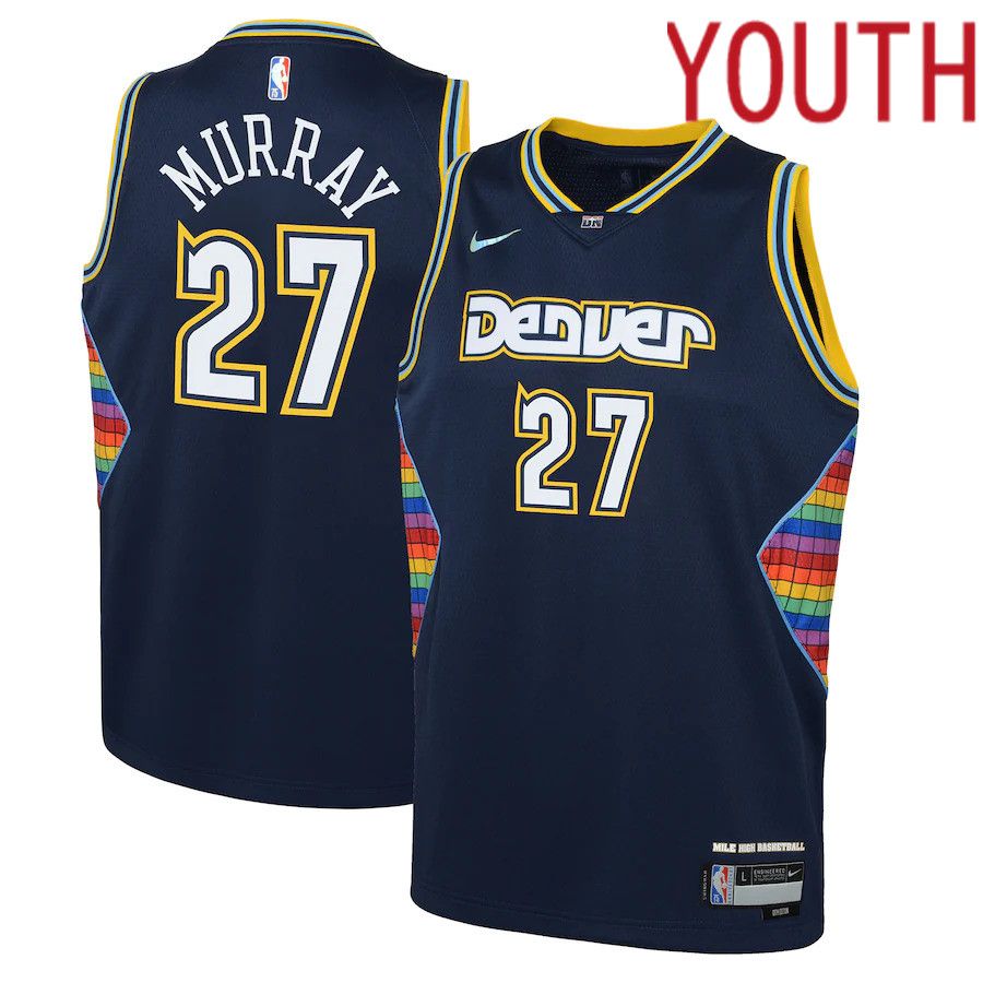 Youth Denver Nuggets #27 Jamal Murray Nike Navy City Edition Swingman NBA Jersey->more jerseys->MLB Jersey